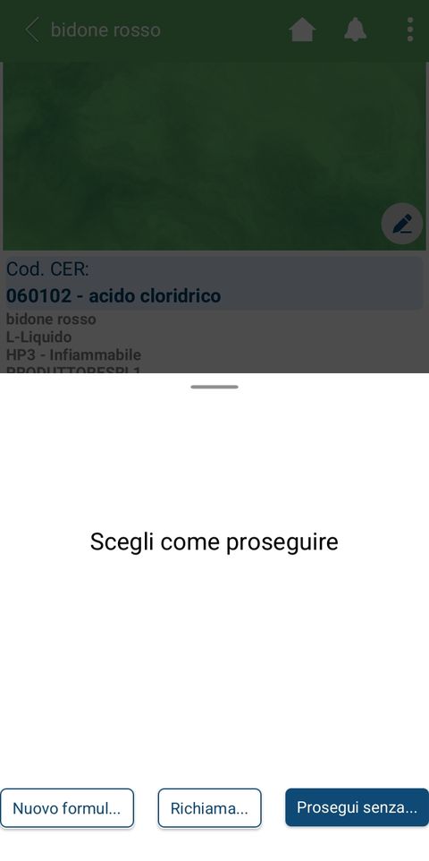 Schermata nuovo formulario, scheda Dati